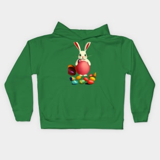 Retro Easter Bunny Kids Hoodie